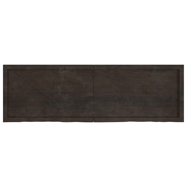 Waschtischplatte Dunkelbraun 160x50x(2-4)cm Massivholz