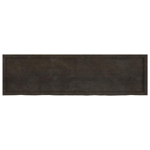 Waschtischplatte Dunkelbraun 180x50x(2-4)cm Massivholz