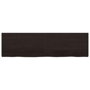 Waschtischplatte Dunkelbraun 180x50x(2-4)cm Massivholz