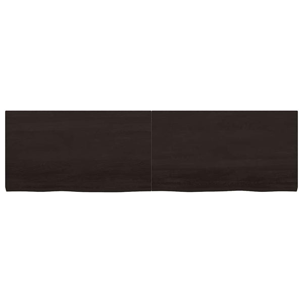 Waschtischplatte Dunkelbraun 180x50x(2-4)cm Massivholz