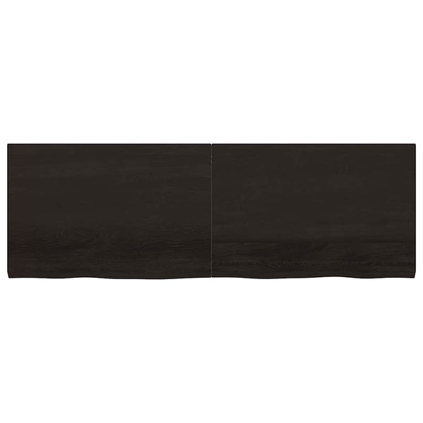 Waschtischplatte Dunkelbraun 180x60x(2-4)cm Massivholz