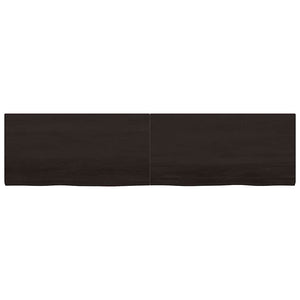 Waschtischplatte Dunkelbraun 200x50x(2-4)cm Massivholz