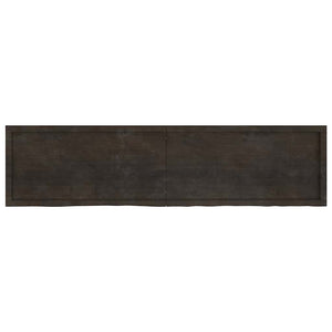 Waschtischplatte Dunkelbraun 200x50x(2-6)cm Massivholz