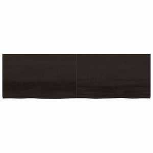 Waschtischplatte Dunkelbraun 200x60x(2-4)cm Massivholz