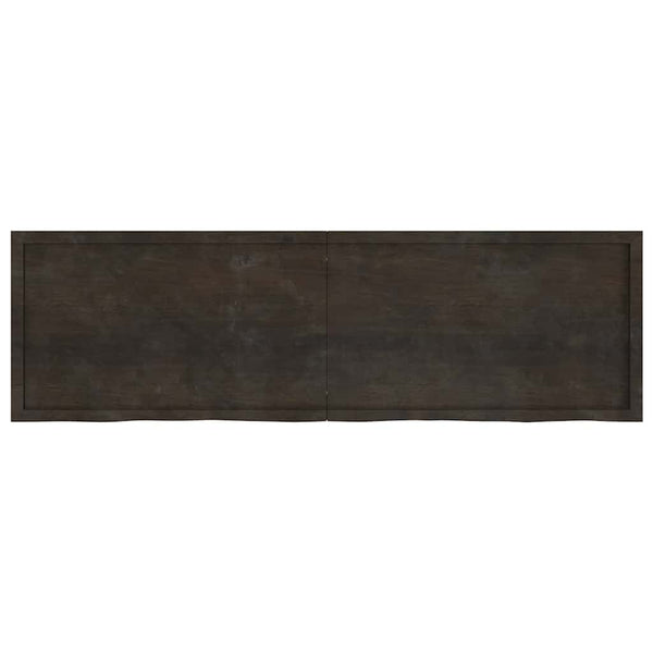 Waschtischplatte Dunkelbraun 200x60x(2-6)cm Massivholz