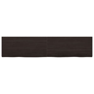Waschtischplatte Dunkelbraun 220x50x(2-4)cm Massivholz