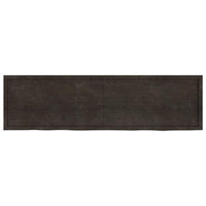 Waschtischplatte Dunkelbraun 220x60x(2-4)cm Massivholz