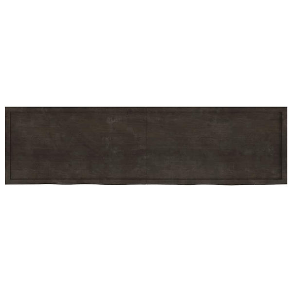 Waschtischplatte Dunkelbraun 220x60x(2-4)cm Massivholz