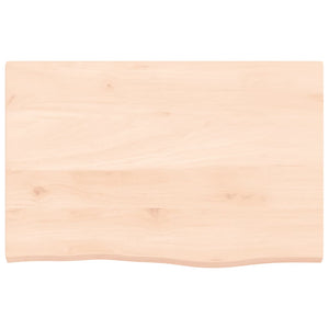 Tischplatte 60x40x2 cm Massivholz Eiche Unbehandelt
