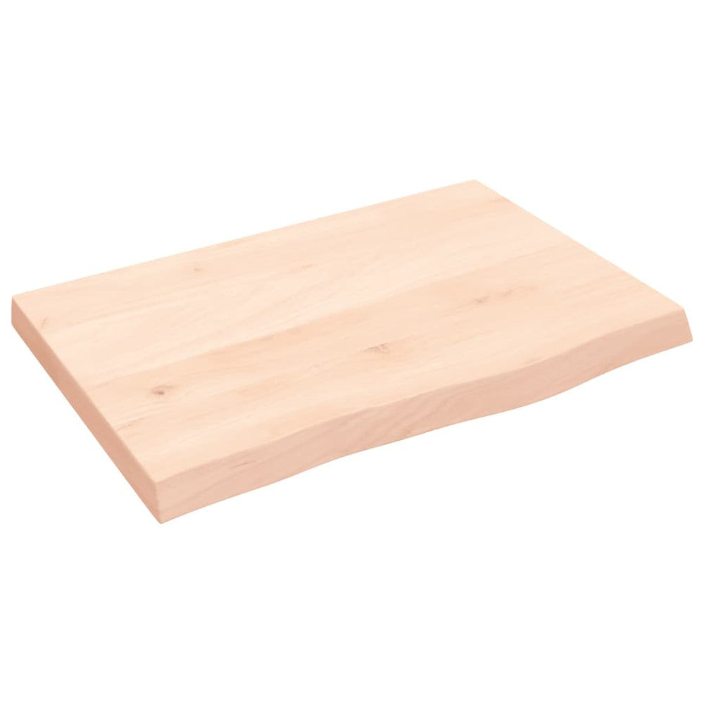 Tischplatte 60x40x(2-4) cm Massivholz Eiche Unbehandelt