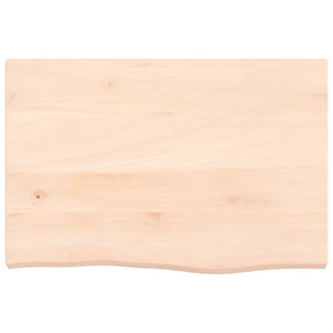 Tischplatte 60x40x(2-4) cm Massivholz Eiche Unbehandelt