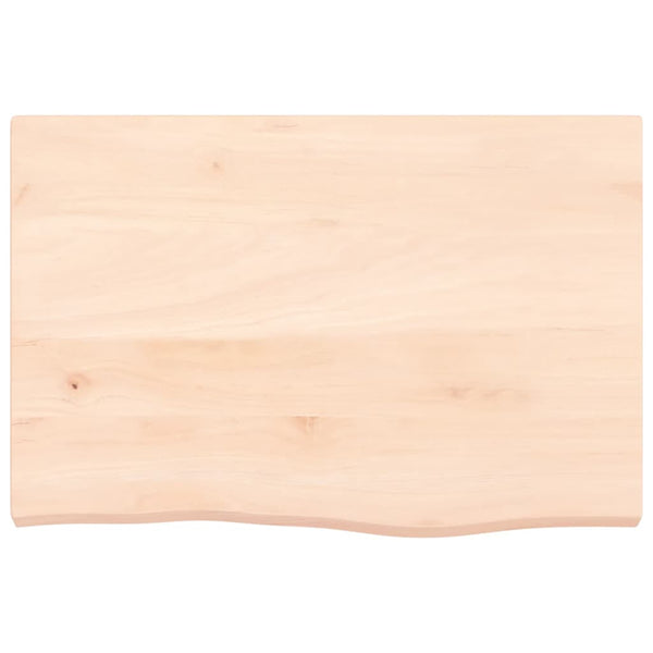 Tischplatte 60x40x(2-4) cm Massivholz Eiche Unbehandelt