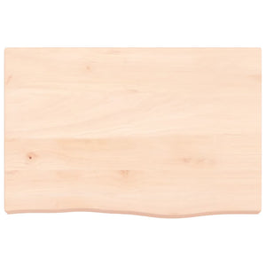 Tischplatte 60x40x(2-6) cm Massivholz Eiche Unbehandelt