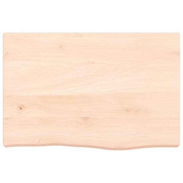 Tischplatte 60x40x(2-6) cm Massivholz Eiche Unbehandelt