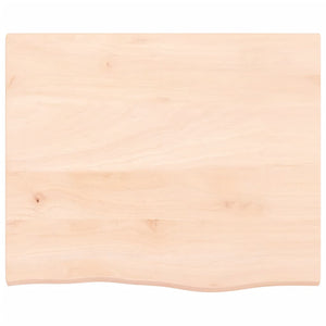 Tischplatte 60x50x2 cm Massivholz Eiche Unbehandelt