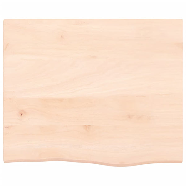 Tischplatte 60x50x2 cm Massivholz Eiche Unbehandelt