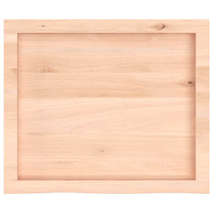 Tischplatte 60x50x(2-4) cm Massivholz Eiche Unbehandelt