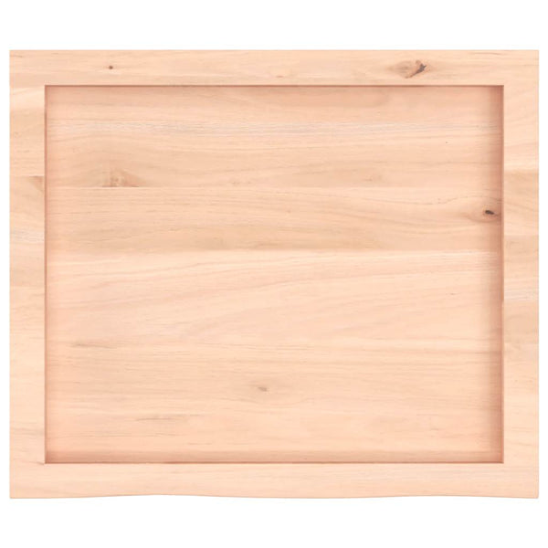 Tischplatte 60x50x(2-4) cm Massivholz Eiche Unbehandelt