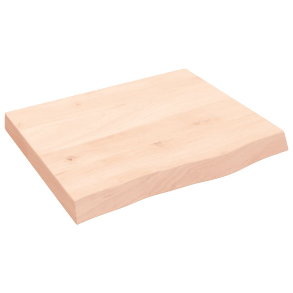 Tischplatte 60x50x(2-6) cm Massivholz Eiche Unbehandelt