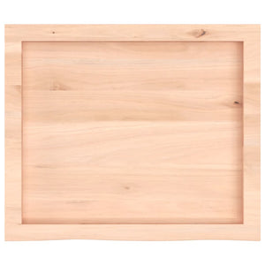 Tischplatte 60x50x(2-6) cm Massivholz Eiche Unbehandelt