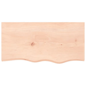Tischplatte 80x40x2 cm Massivholz Eiche Unbehandelt