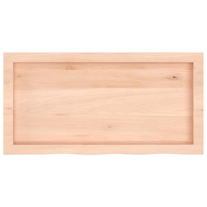 Tischplatte 80x40x(2-6) cm Massivholz Eiche Unbehandelt