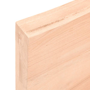 Tischplatte 80x40x(2-6) cm Massivholz Eiche Unbehandelt