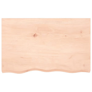 Tischplatte 80x50x(2-6) cm Massivholz Eiche Unbehandelt