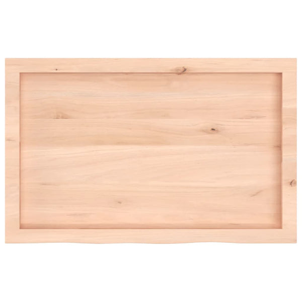 Tischplatte 80x50x(2-6) cm Massivholz Eiche Unbehandelt