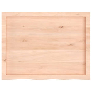 Tischplatte 80x60x(2-4) cm Massivholz Eiche Unbehandelt