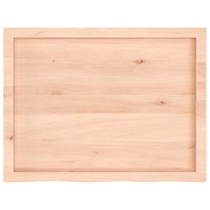 Tischplatte 80x60x(2-6) cm Massivholz Eiche Unbehandelt