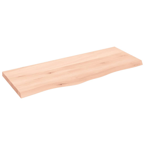 Tischplatte 100x40x(2-4) cm Massivholz Eiche Unbehandelt