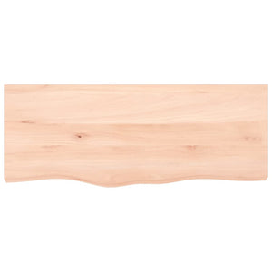 Tischplatte 100x40x(2-4) cm Massivholz Eiche Unbehandelt