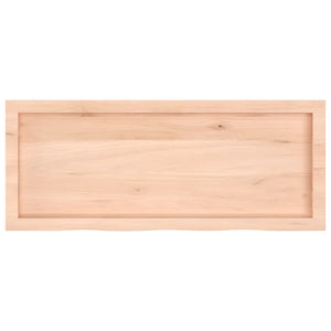 Tischplatte 100x40x(2-4) cm Massivholz Eiche Unbehandelt