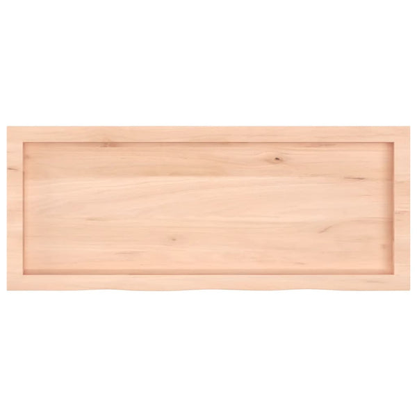 Tischplatte 100x40x(2-4) cm Massivholz Eiche Unbehandelt