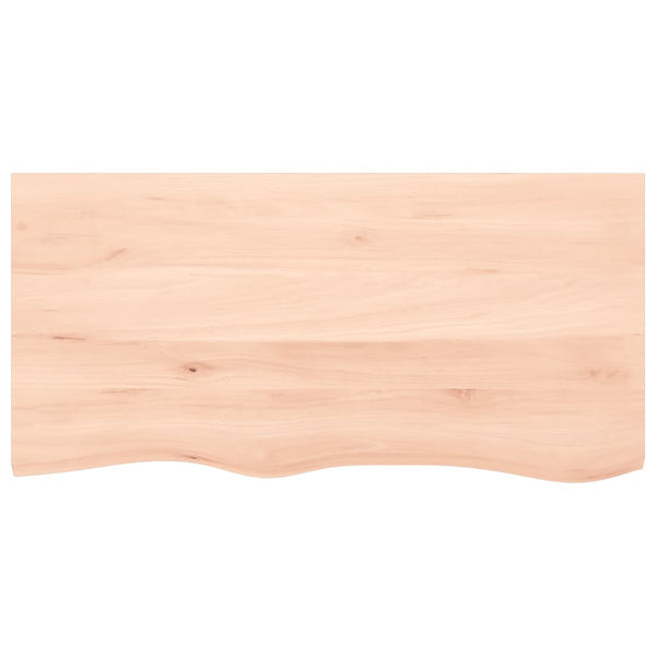 Tischplatte 100x50x(2-4) cm Massivholz Eiche Unbehandelt