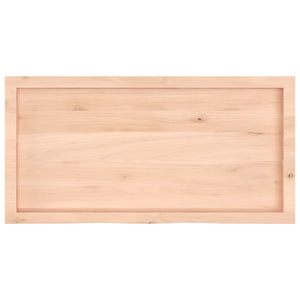 Tischplatte 100x50x(2-4) cm Massivholz Eiche Unbehandelt