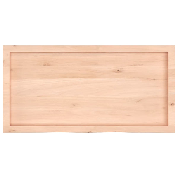Tischplatte 100x50x(2-4) cm Massivholz Eiche Unbehandelt