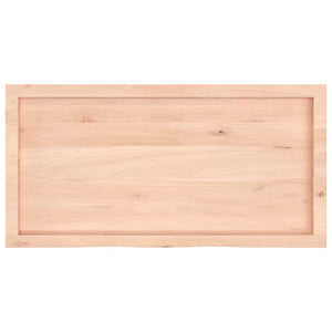 Tischplatte 100x50x(2-6) cm Massivholz Eiche Unbehandelt