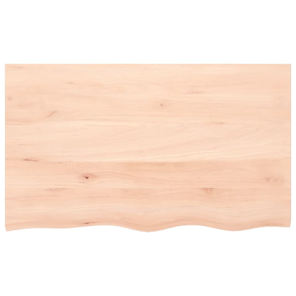 Tischplatte 100x60x2 cm Massivholz Eiche Unbehandelt