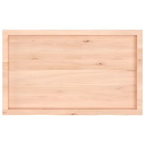 Tischplatte 100x60x(2-6) cm Massivholz Eiche Unbehandelt
