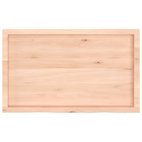Tischplatte 100x60x(2-6) cm Massivholz Eiche Unbehandelt