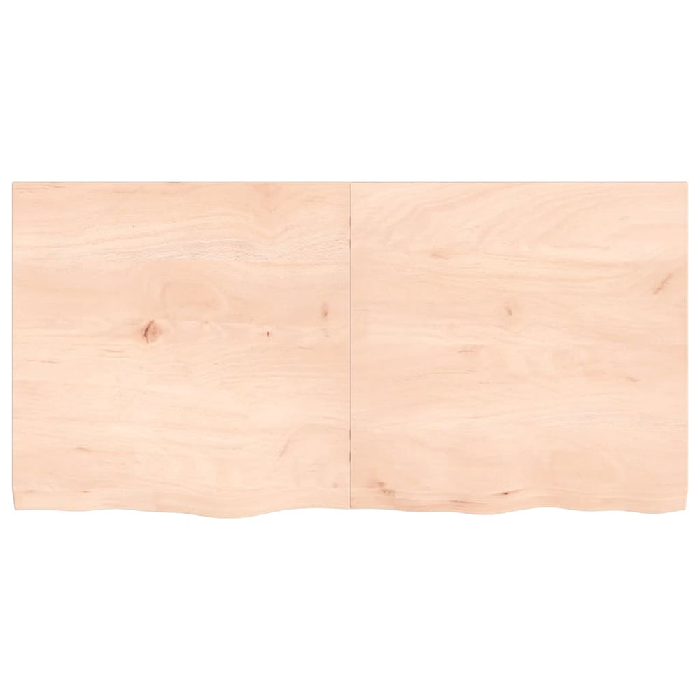 Tischplatte 120x60x(2-4) cm Massivholz Eiche Unbehandelt