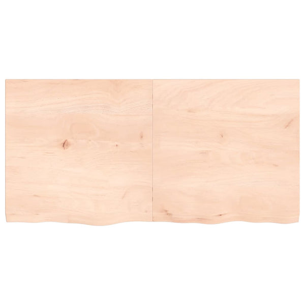 Tischplatte 120x60x(2-4) cm Massivholz Eiche Unbehandelt