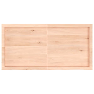 Tischplatte 120x60x(2-4) cm Massivholz Eiche Unbehandelt