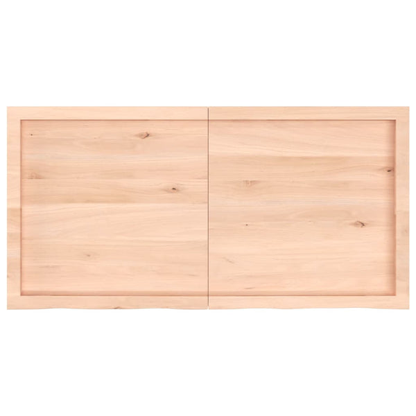 Tischplatte 120x60x(2-4) cm Massivholz Eiche Unbehandelt