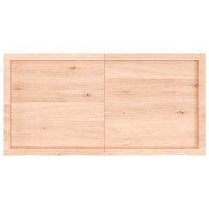 Tischplatte 120x60x(2-6) cm Massivholz Eiche Unbehandelt