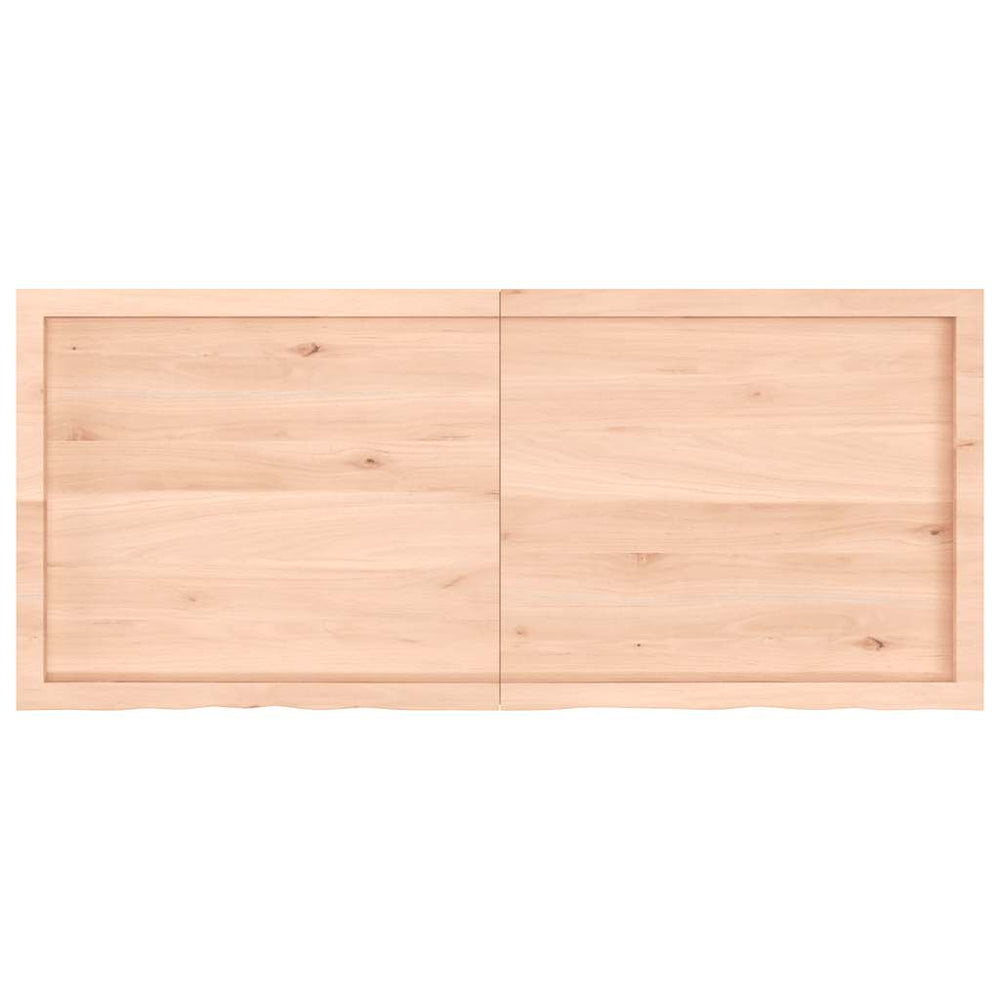 Tischplatte 140x60x(2-6) cm Massivholz Eiche Unbehandelt