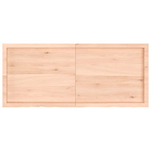 Tischplatte 140x60x(2-6) cm Massivholz Eiche Unbehandelt