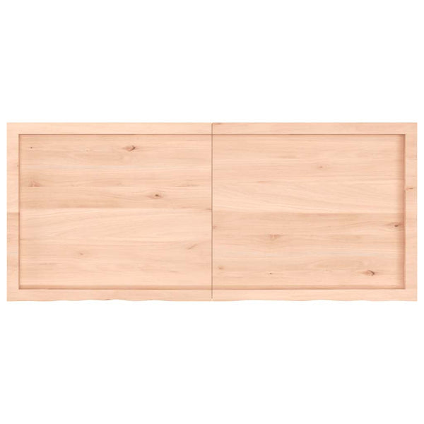 Tischplatte 140x60x(2-6) cm Massivholz Eiche Unbehandelt